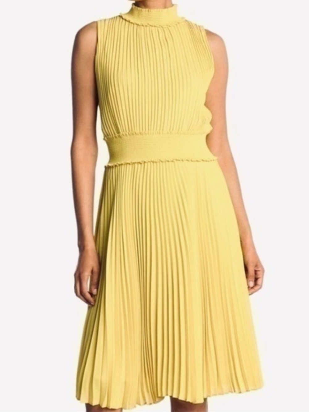 Nanette Lepore Pale Daffodil Yellow Midi Dress